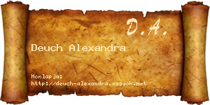 Deuch Alexandra névjegykártya